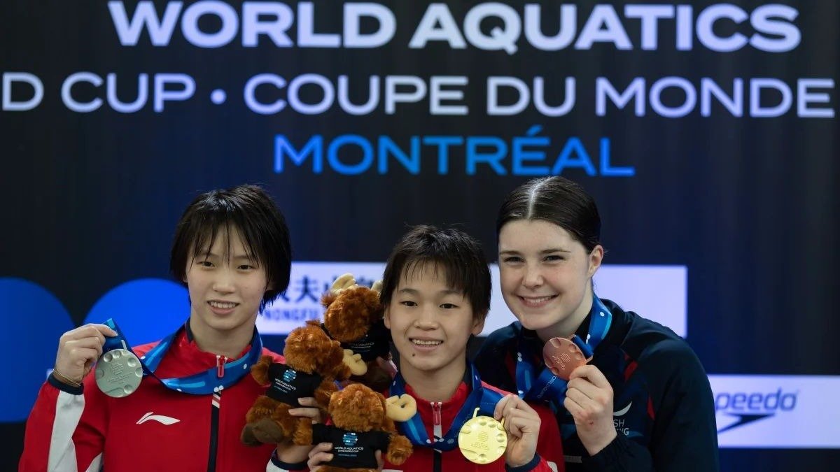 2023年跳水世界杯蒙特利尔站，全红婵完美表现夺冠，“中国梦之队”9金完美收官！