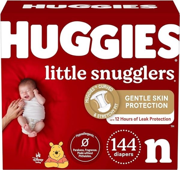 新生儿尿布，Little Snugglers 新生儿尿布，1 号，114片