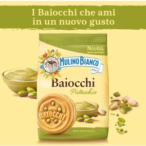 不齁甜 巨香巨好吃 仅€2.3/袋Mulino Bianco 意大利网红饼干🍪 Baiocchi 开心果/巧克力夹心
