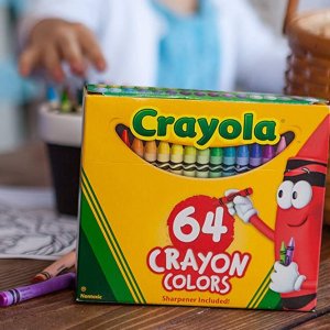 史低价：Crayola 儿童绘画蜡笔64色 安全无毒 绚丽多彩