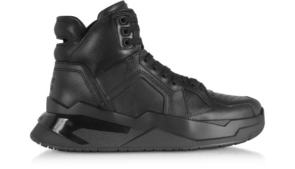 Balmain Black B-Ball Calfskin Leather Sneakers