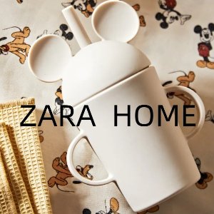 ZARA Disney系列 封面硅胶吸管杯$19.9 | 米奇头抓绒毯$22.9
