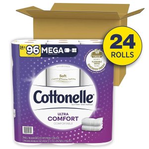 史低价：Cottonelle 超柔加厚卫生纸24卷=96卷 软软的超舒服