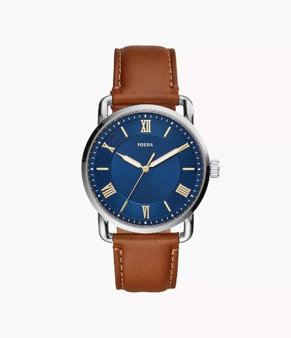 Copeland 棕色皮革手表