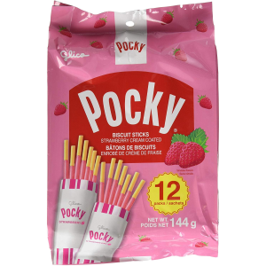 Glico Pocky 草莓味小饼干 12小包 让办公室众人流口水的小零食