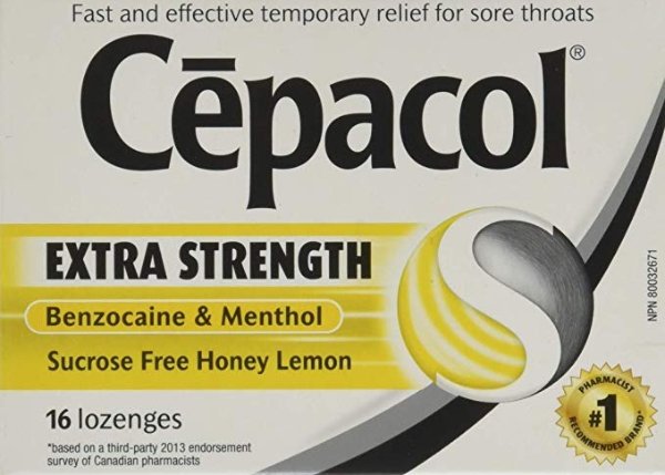 Cepacol 强效版 蜂蜜柠檬味 16片