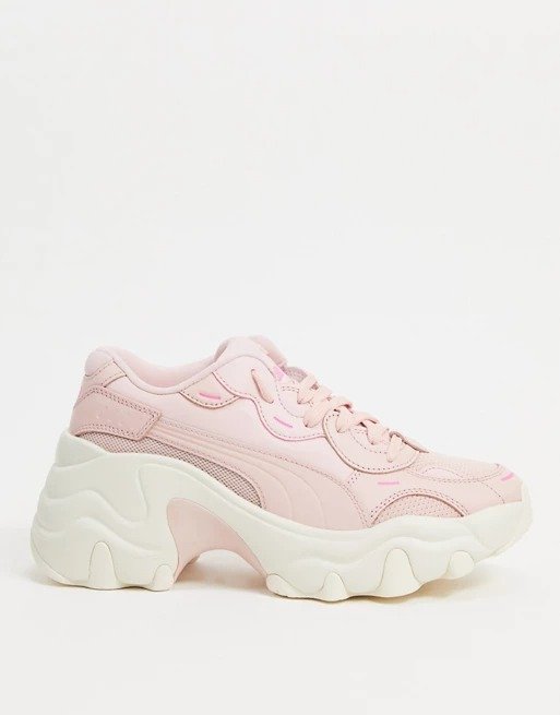 樱花粉老爹鞋