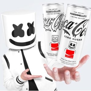 Marshmello X 可口可乐 全新限量版西瓜草莓风味可口可乐