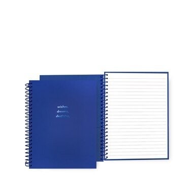 蓝色螺旋笔记本