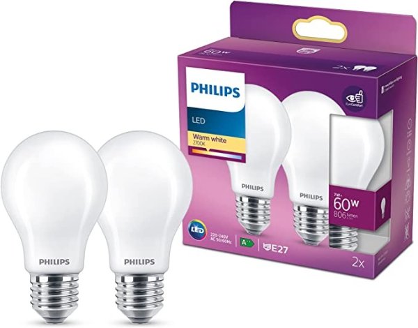 2只Philips LED节能灯