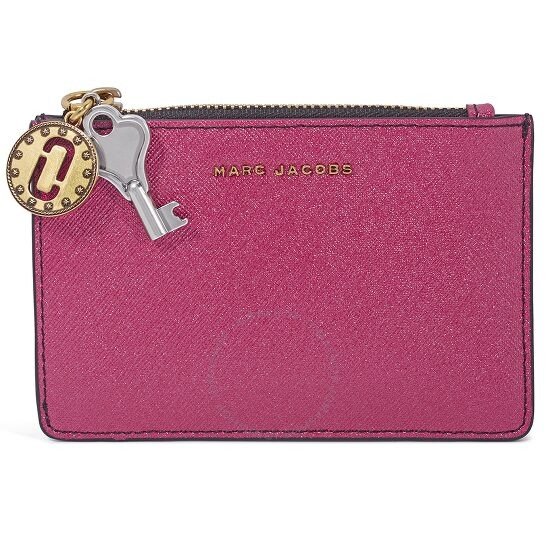 Saffiano小钥匙粉红钱包