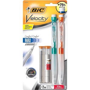 🥬白菜价🥬：BiC 自动铅笔 超软握把 配大号橡皮擦 粗笔尖不易断 2支装