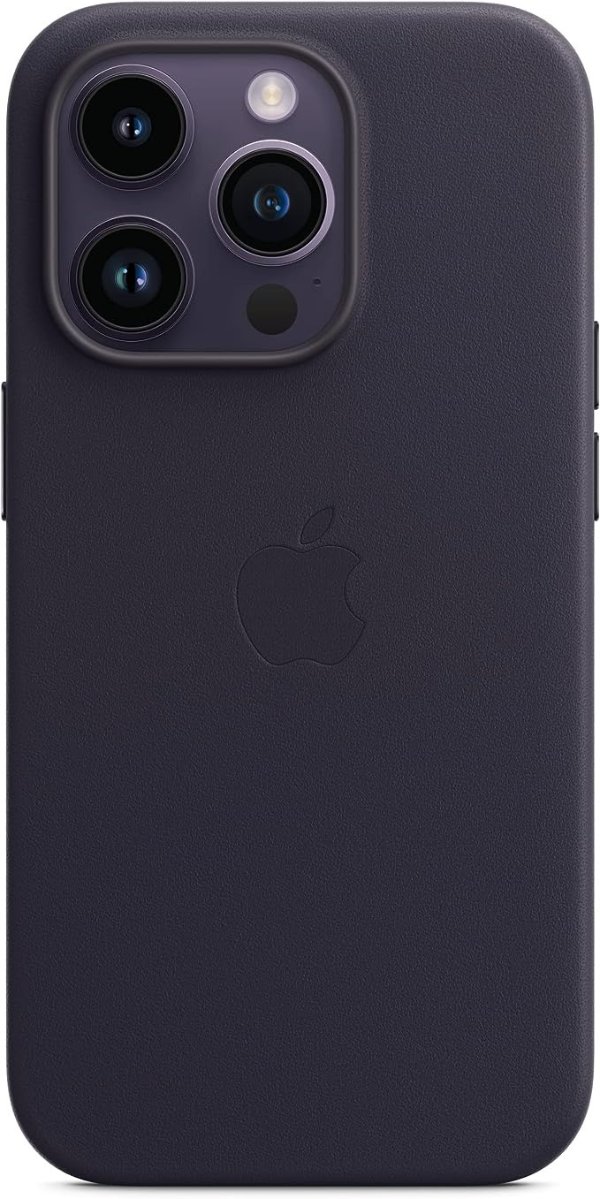 iPhone 14 Pro 官方皮革保护壳 墨黑色