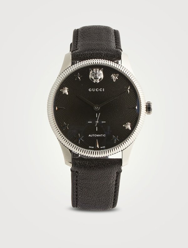 G-Timeless皮表带手表
