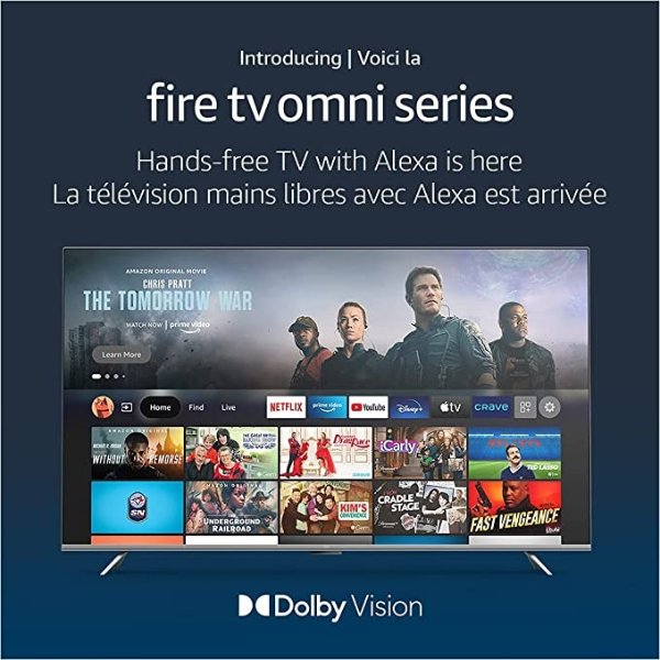 Amazon Fire TV 65" Omni Series 4K UHD智能电视支持语音助手