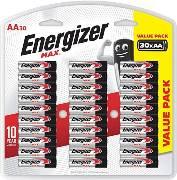 AA 电池 MAX Alkaline, 30 Pack