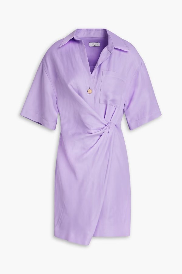 薰衣草紫衬衫裙