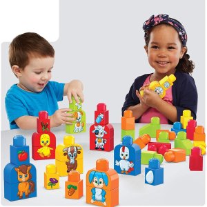 圣诞送什么：Mega Bloks 动物主题儿童积木玩具40件套