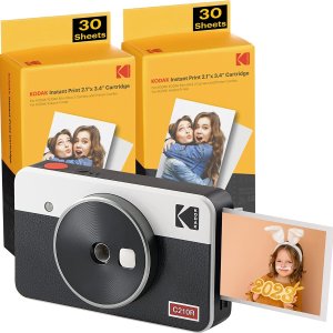 套装8.1折 €109.99带回家！Kodak Mini Shot 2 Retro 便携式拍立得相机 复古照片美出圈