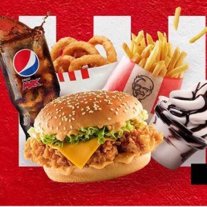KFC Crispy Box 上线 汉堡+洋葱圈+薯条+圣代+饮料
