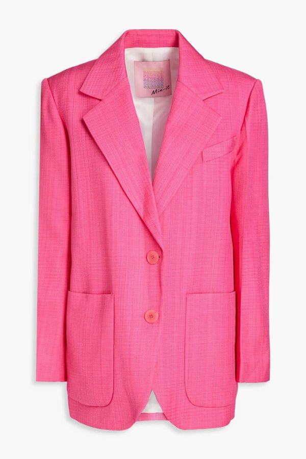 亮粉色西装外套