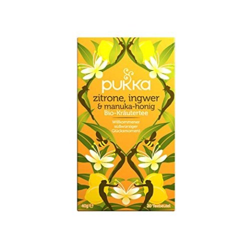 PUKKA柠檬姜茶，添加麦卢卡蜂蜜柠檬姜茶