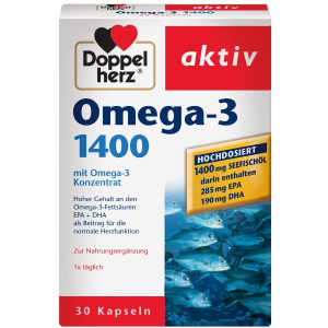 Doppelherz 双心 Omega-3 鱼油 1400毫克版本 心脑血管救星