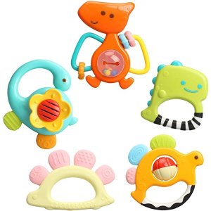 TINOTEEN 婴儿摇铃玩具套装 5 件装 视觉启蒙 可放心咀嚼
