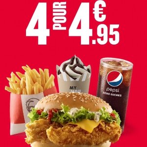 KFC Méga Deal 上线！汉堡+薯条+冰激凌+可乐轻松搞定一餐