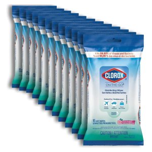 Clorox 便携消毒湿巾 15片*12包 杀菌99.99% 不伤肤