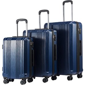 需点击激活$70优惠券Coolife 行李箱3件套 深蓝色