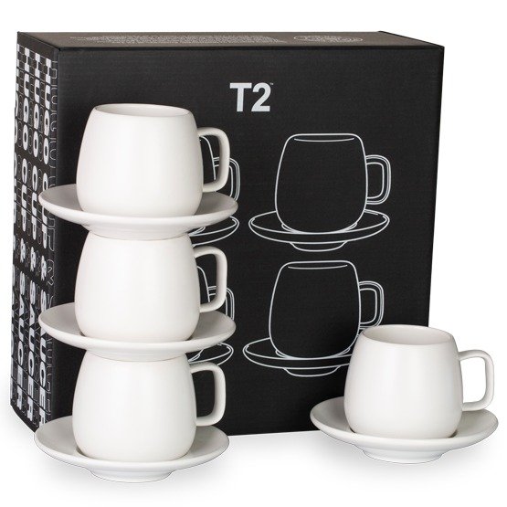 纯白茶杯套装4件套 - T2 APAC |AU