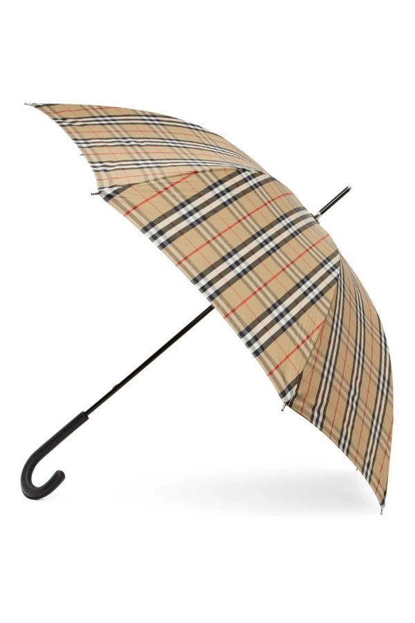 经典格纹长柄伞