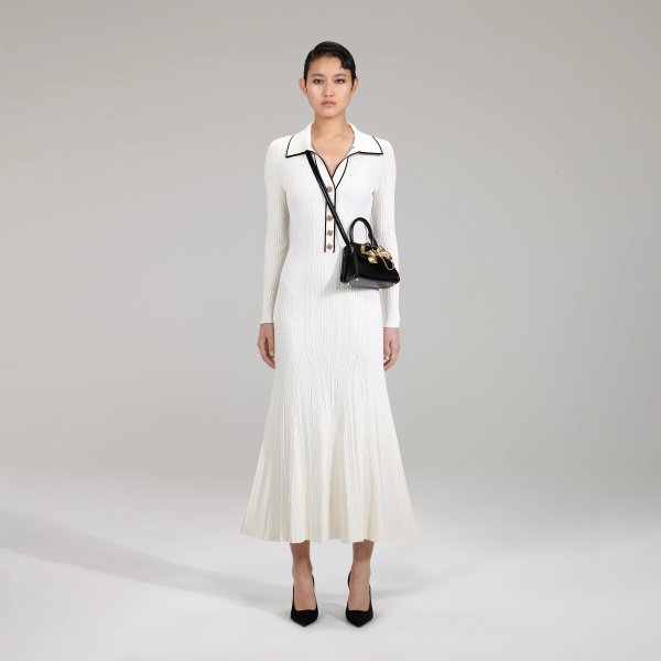 Ivory Contrast 针织连衣裙