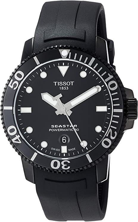 Tissot Seastar 1000 Black Dial Automatic Men's Rubber Watch T120.407.37.051.00