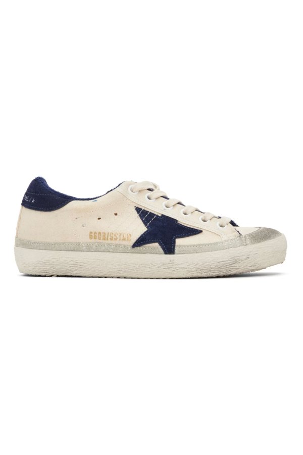 Beige & Blue Super-Star 小脏鞋