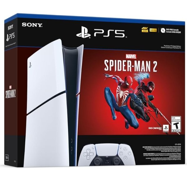 PlayStation 5 (Slim) 电子版 – 漫威蜘蛛侠2捆绑包