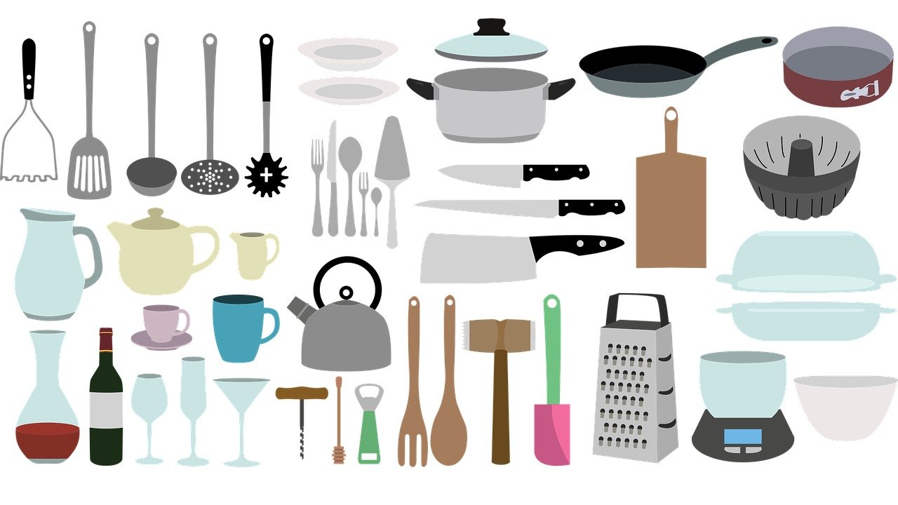 厨房用具英文名称 | 锅具餐具刀具套装、汤勺锅铲和其他厨具盘点