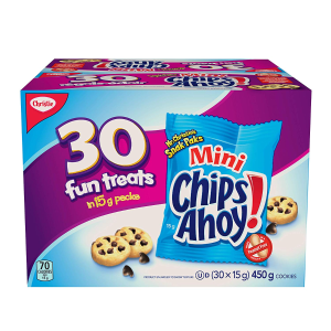 Chips Ahoy！趣多多 迷你巧克力曲奇 30包装 450g 你的能量小饼干