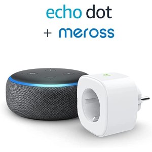 AmazonEcho Dot (3. Gen.)+ Meross Smart Plug (WLAN-Steckdose), 