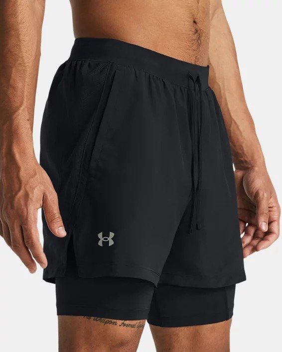 Men's UA Launch 2合1运动短裤