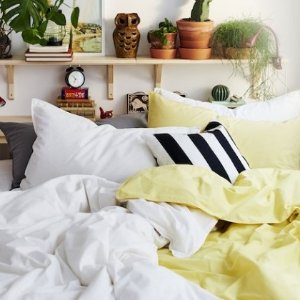超后一天：IKEA 官网床品套装促销 花色清新自然 高性价比