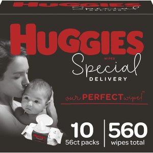 Huggies 宝宝湿巾无香型560抽 低敏性 新包装翻盖式
