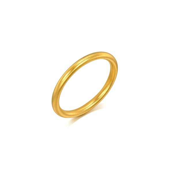 黄金素圈戒指