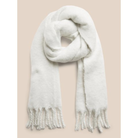 大廓形毛绒围巾