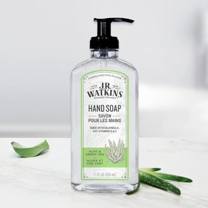 💥史低价💥：J.R. Watkins 芦荟绿茶洗手液，325ml 温和清洁 香味清爽