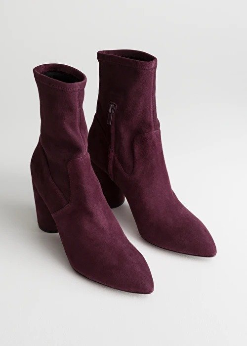 紫红色袜靴