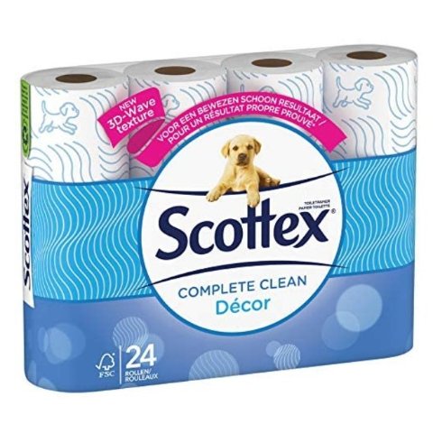 €9.49平均仅€0.39/卷Scottex 三层厕纸 超值装24卷 材质柔软 吸水性好