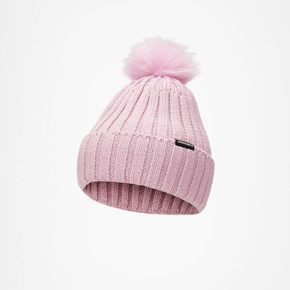 粉色球球帽子