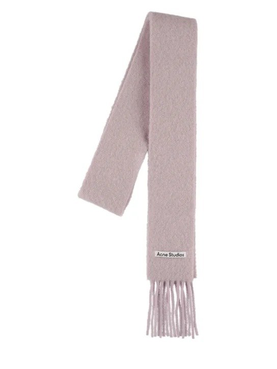 藕粉色围巾